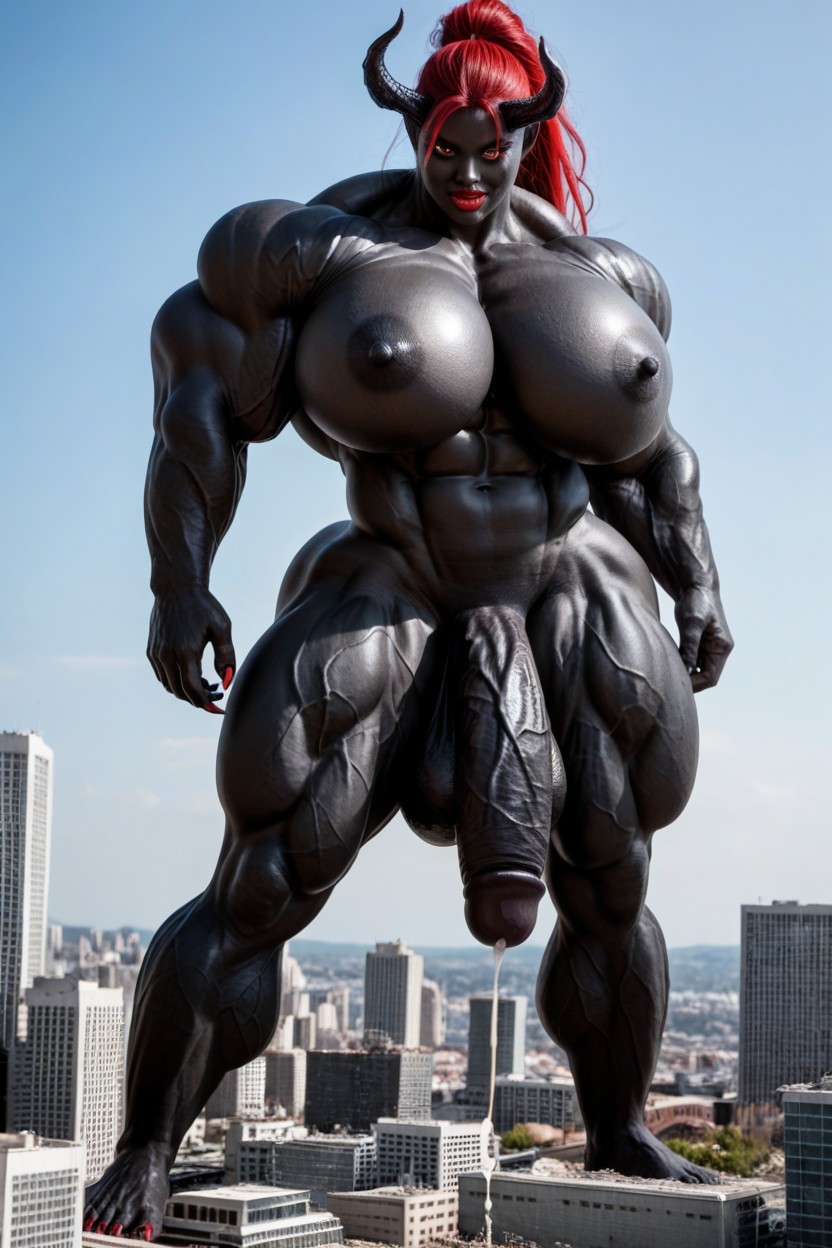 Full Body, Black Cock Is Too Big, Bottom Heavy Shemale AI Porn
