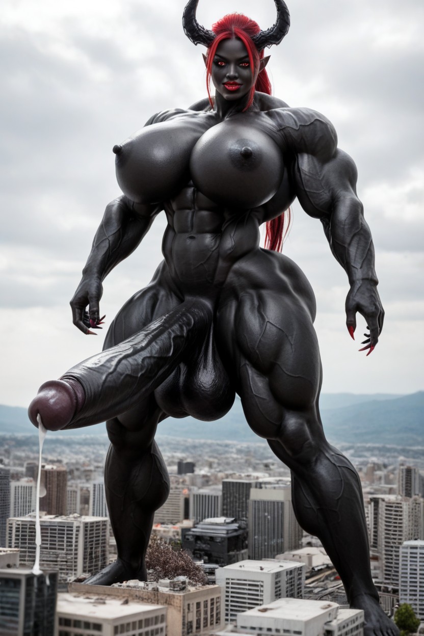Gigantic Flaccid Black Cock, Apocalypse, Gigantic Shoulders Shemale AI Porn