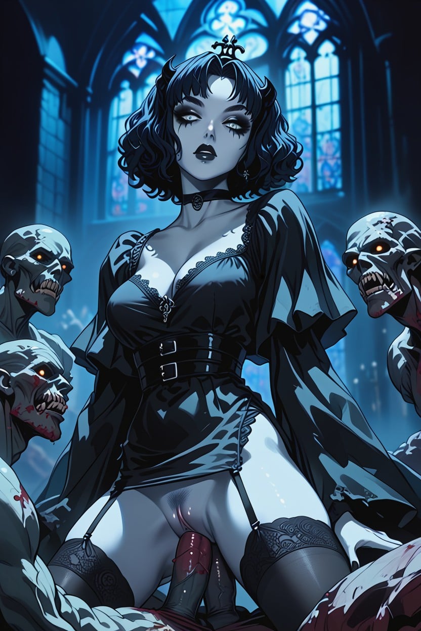 Necrotic Flesh, Haunted, Double Penetration Hentai AI Porn