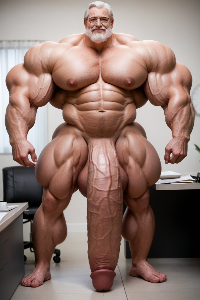 Girthy Cock, Huge Cock Elderly Man, Extreme Girth AI Gay Porn