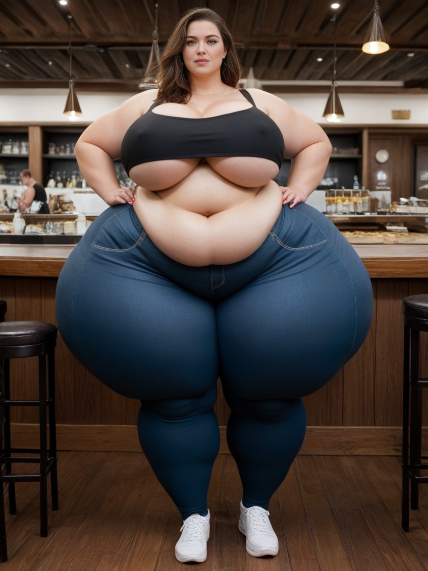 Massive Hips, Belly Hangs To Floor, Full Body AI Porn
