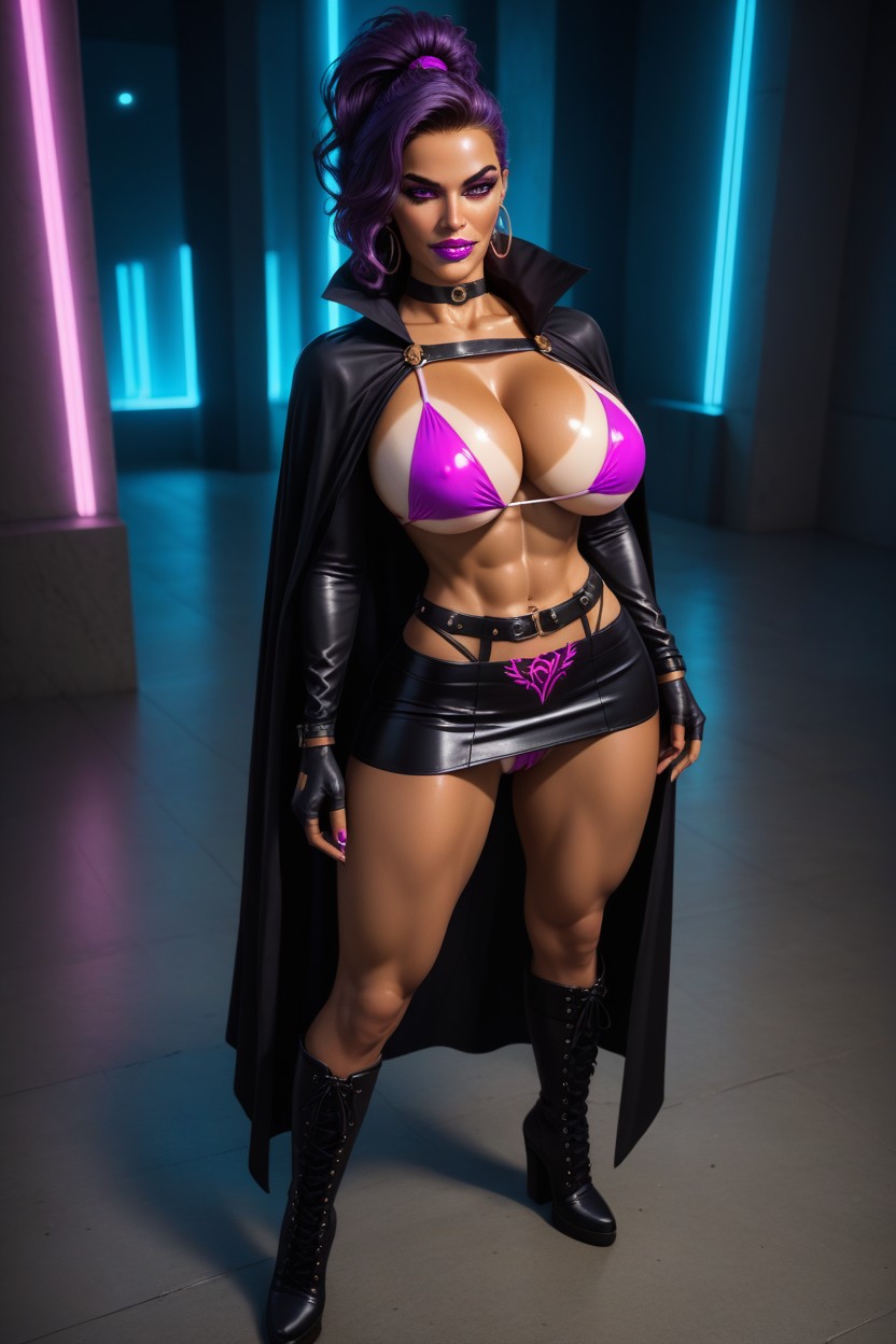 Vampire, Permed Hair, Ponytail AI Porn