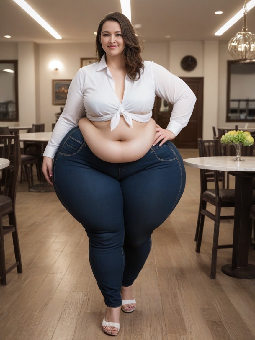 Office Pants, Belly Hangs To Floor, Belly Hanging To Floor AI Porn