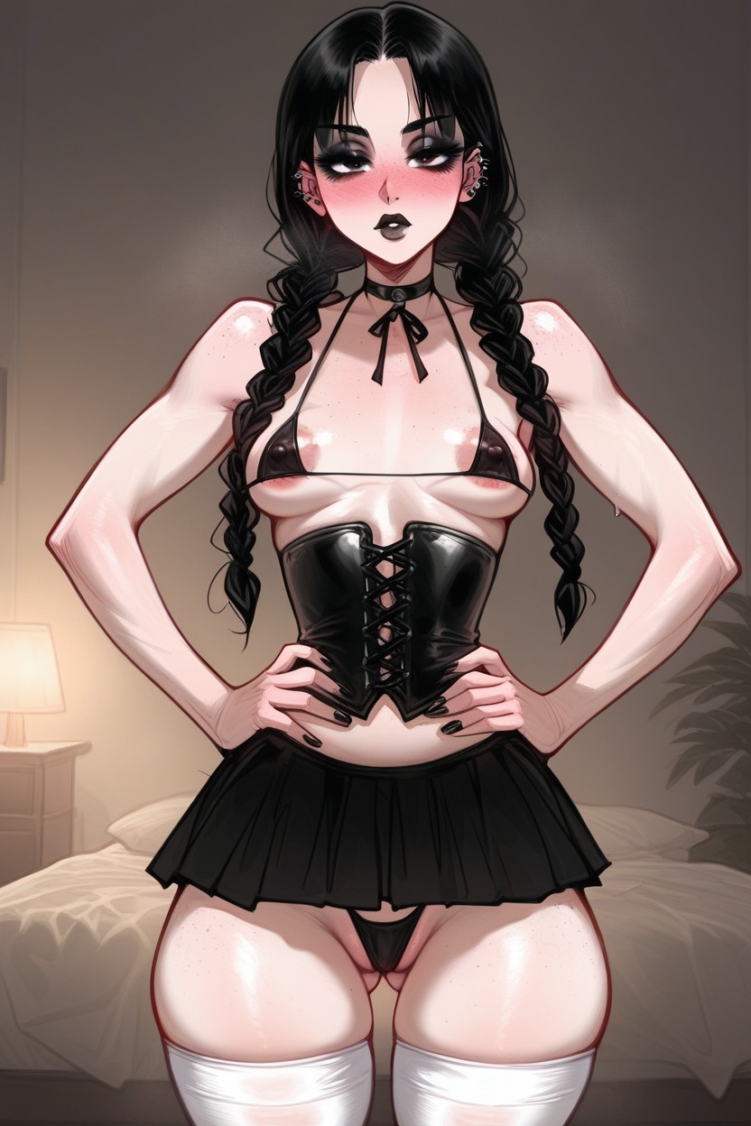 Freckles, Long Waist, Slutty Hentai AI Porn