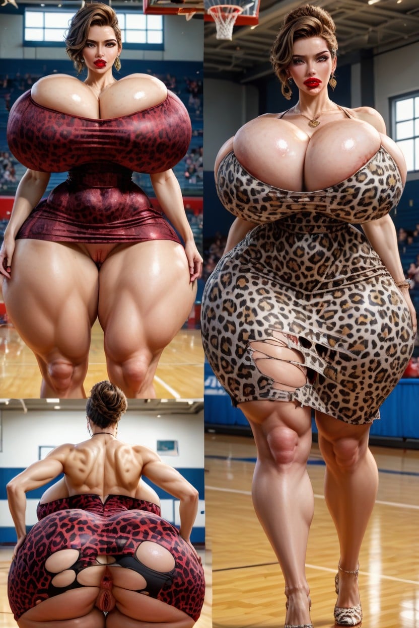 Maximum Highest Details, Basketball Court, Extremely Large Ass AI Porn