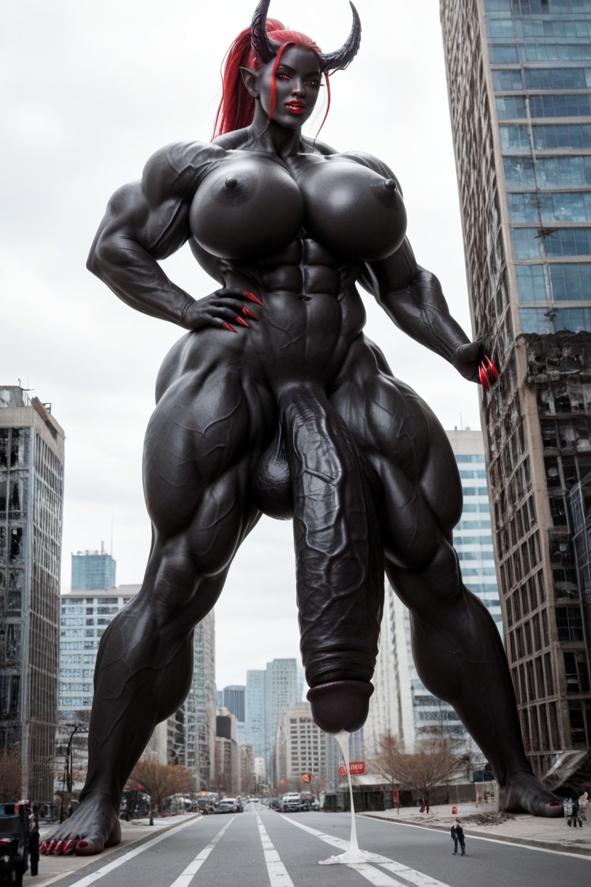 Apocalypse, Hourglass Figure, Exaggerated Big Butt Shemale AI Porn