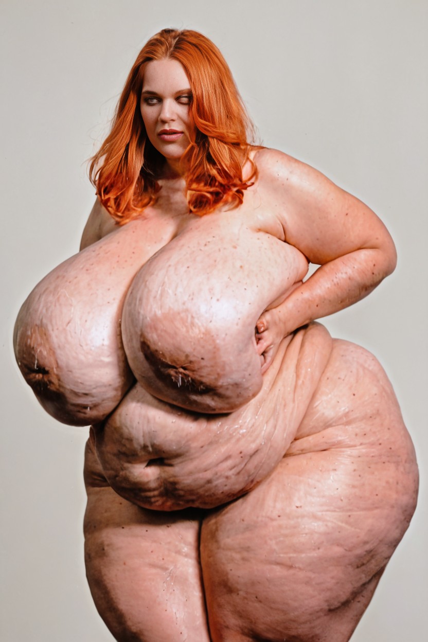 Ginger, Hyper Detailed Hair, Extremely Large Ass AI Porn