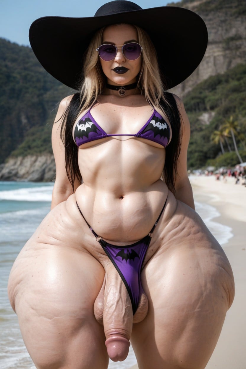 Hyper Detailed Skin, Blonde Hair, Hyper Detailed Hair Shemale AI Porn