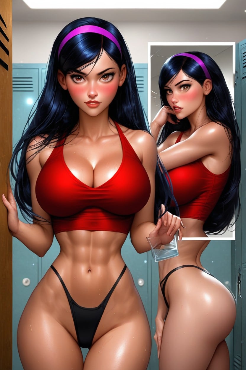 Curvy Figure, Motion Lines, Revealed Tits AI Porn