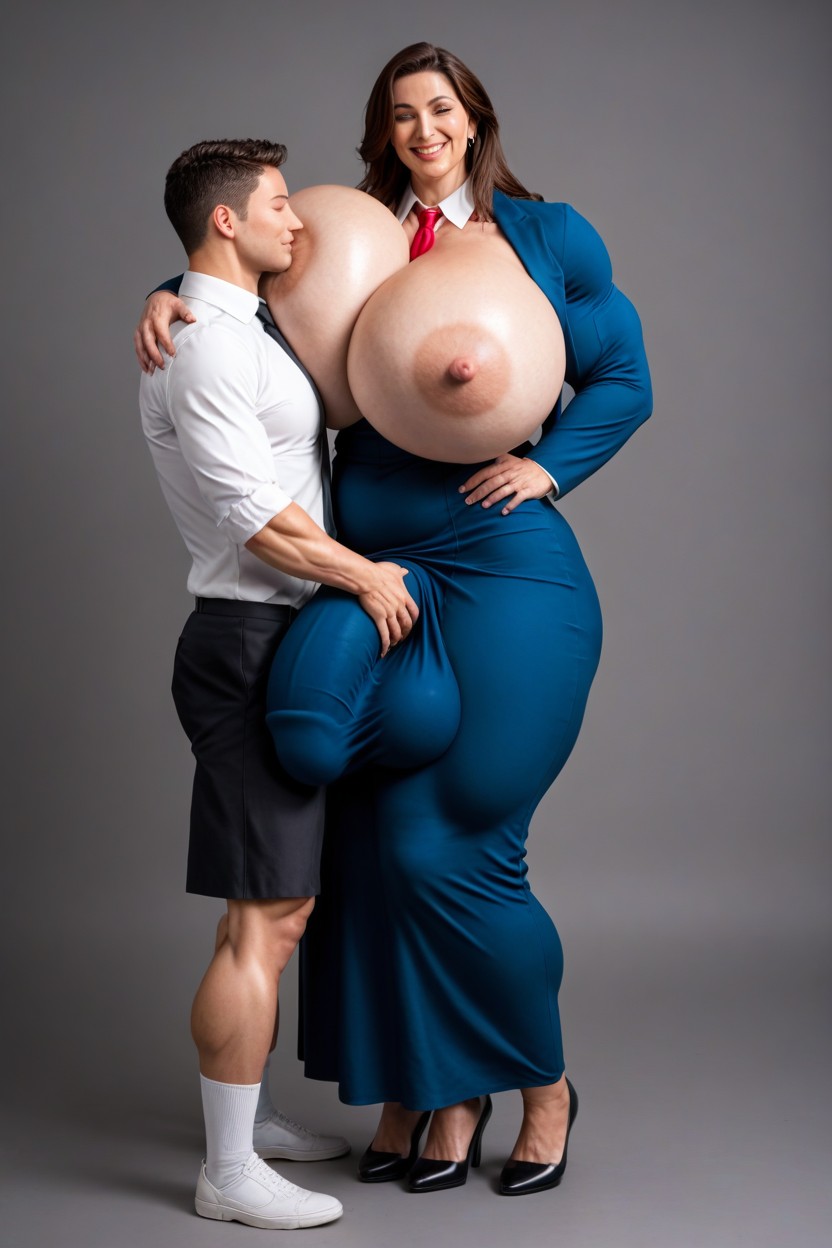 Huge Erected Nipples, Gigantic Trapezius, Abs Shemale AI Porn