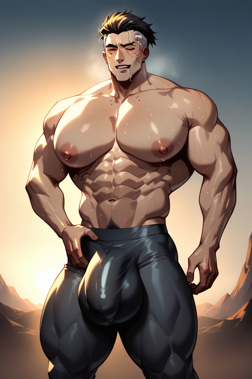 Slicked, 1 Person, Groping AI Gay Porn