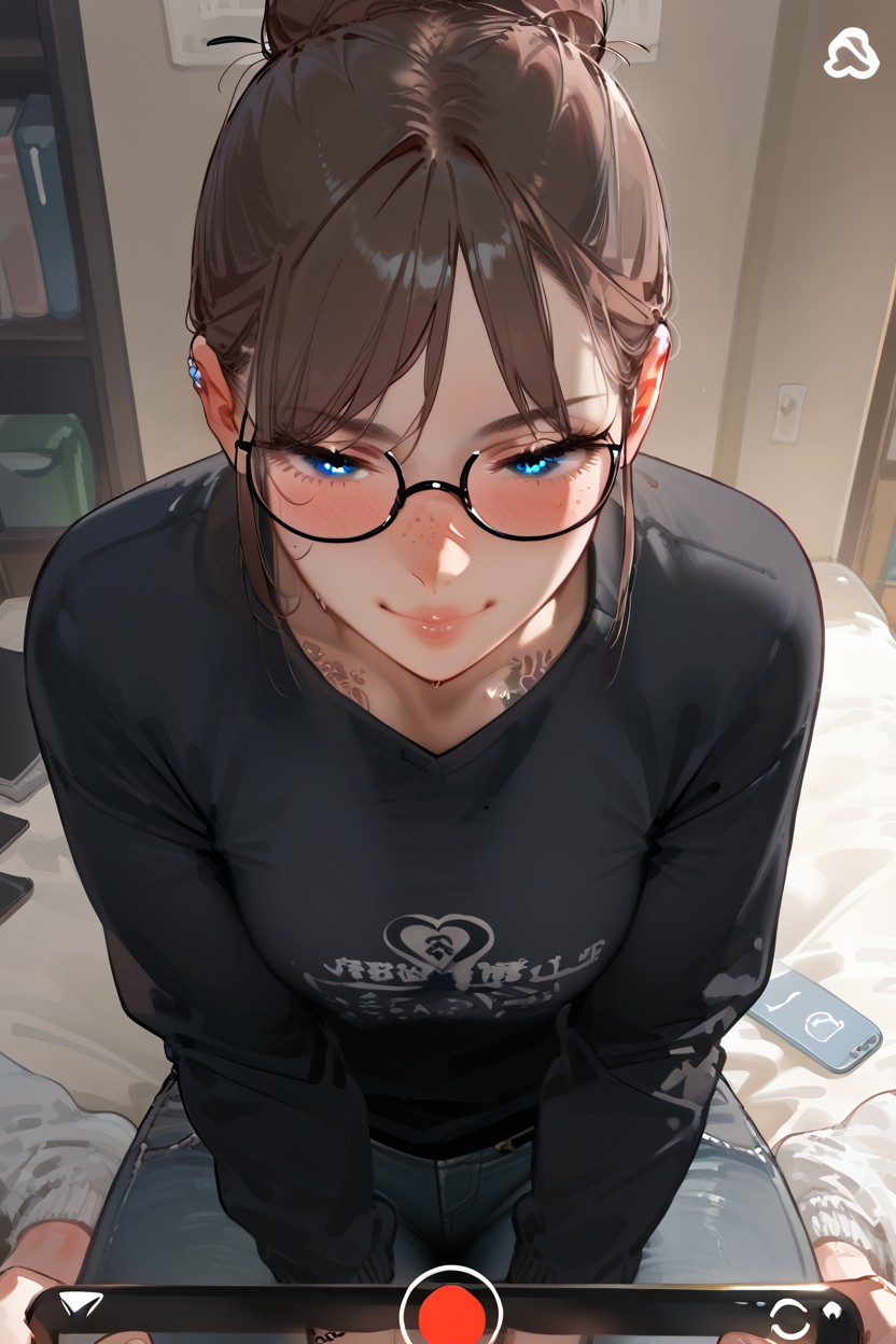 Long Sleeves, Small Ass, Plump Lips Hentai AI Porn