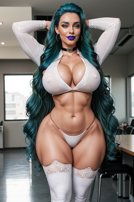 Character Bianca, Bright Green Eyes, Extremely Tall AI Porn