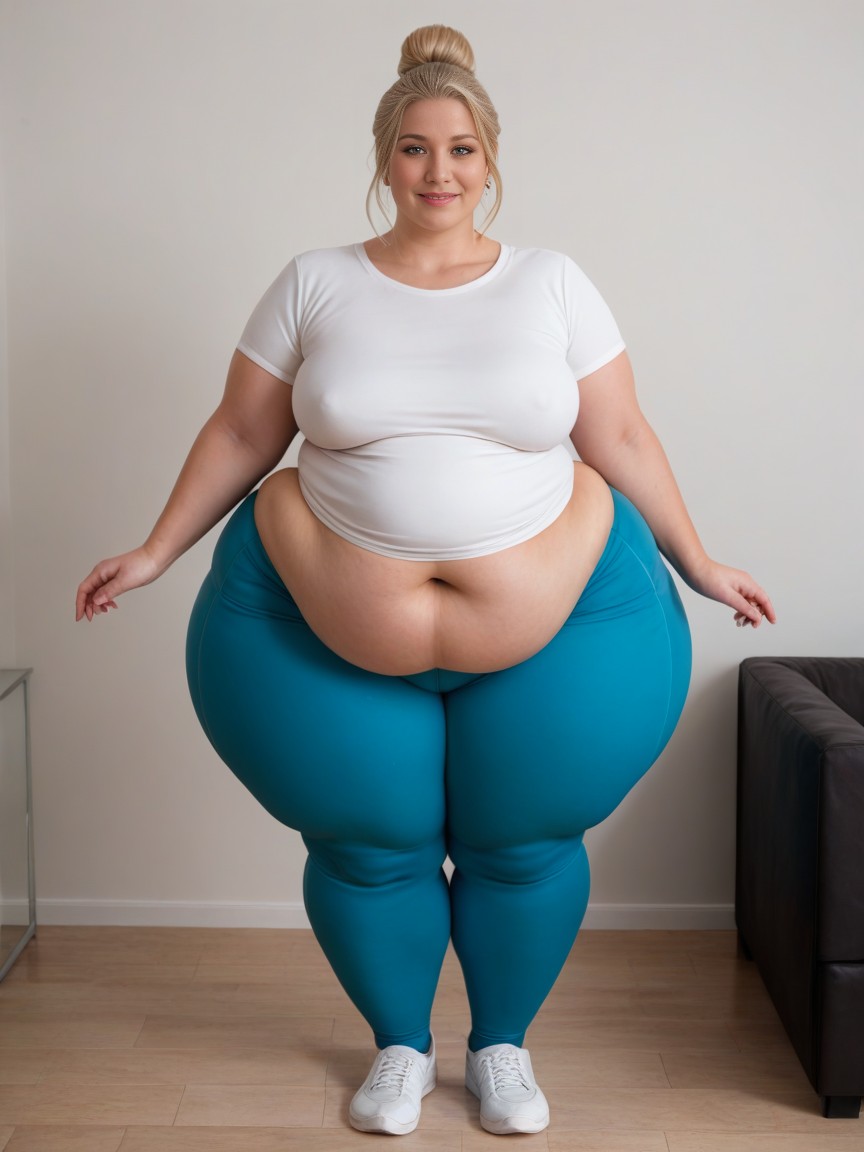 Restaurant, Massive Hips, Belly Hangs To Floor AI Porn
