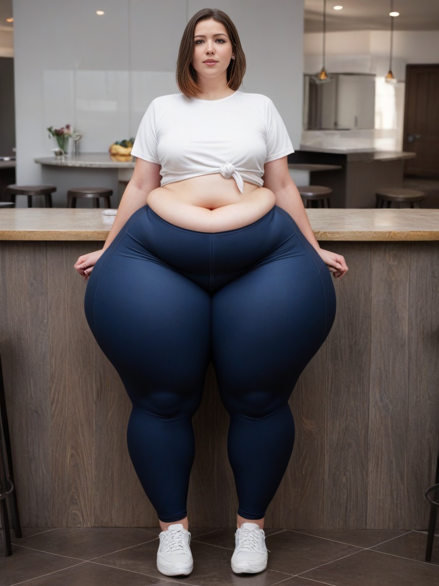 American, Seated, Massive Hips AI Porn
