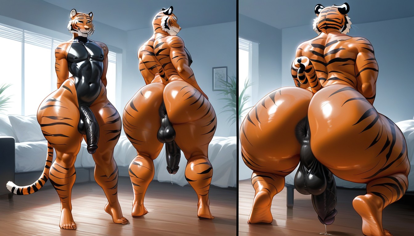 Futanari, Latex Skin, Anus Furry AI Porn
