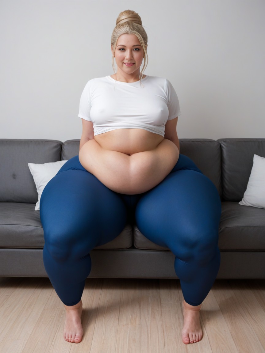 Extreme Proportions, Gorging Herself, Oversized T-shirt AI Porn