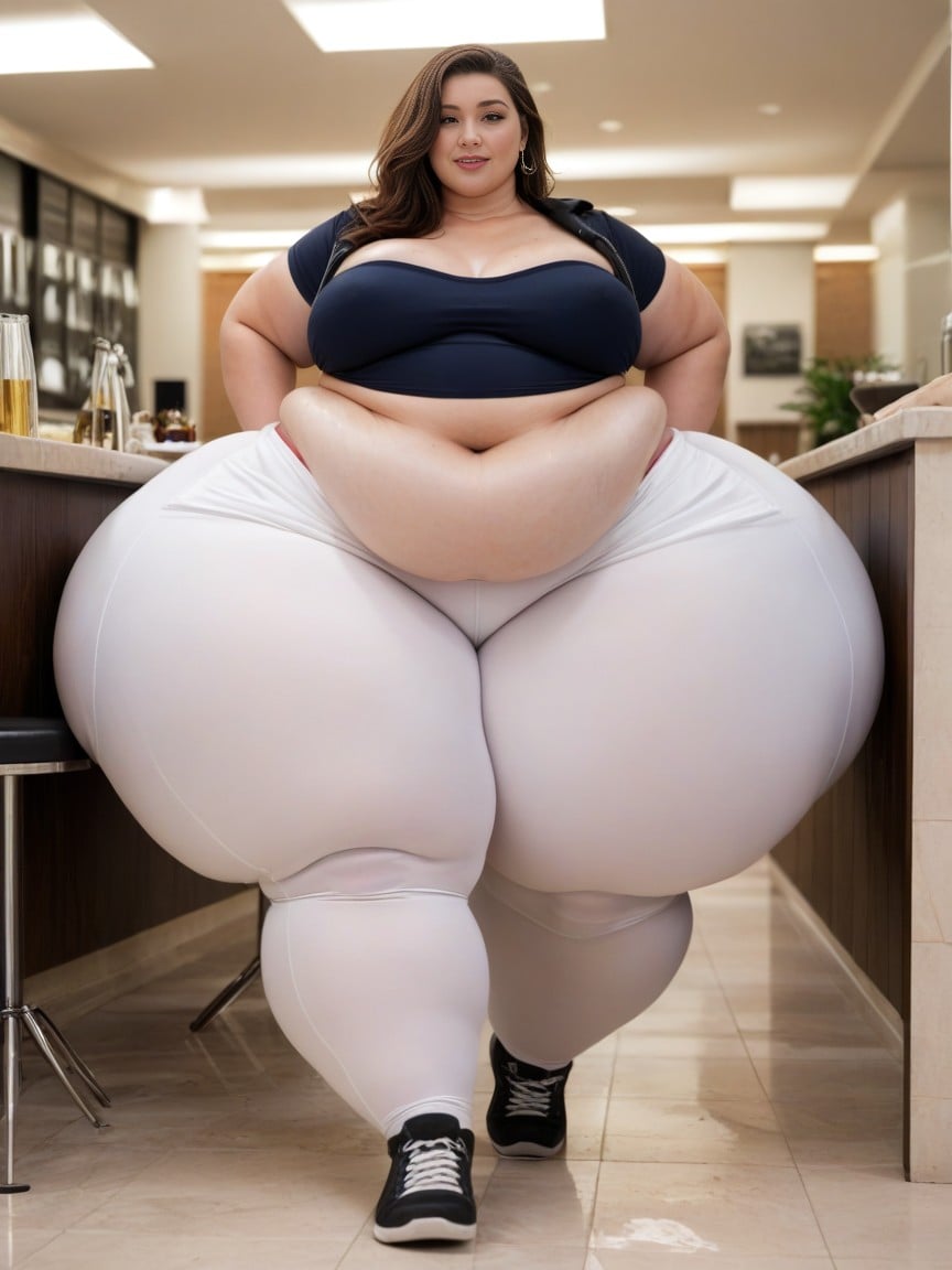 Belly Hanging To Floor, Belly Touching Floor, Hyper Obese AI Porn