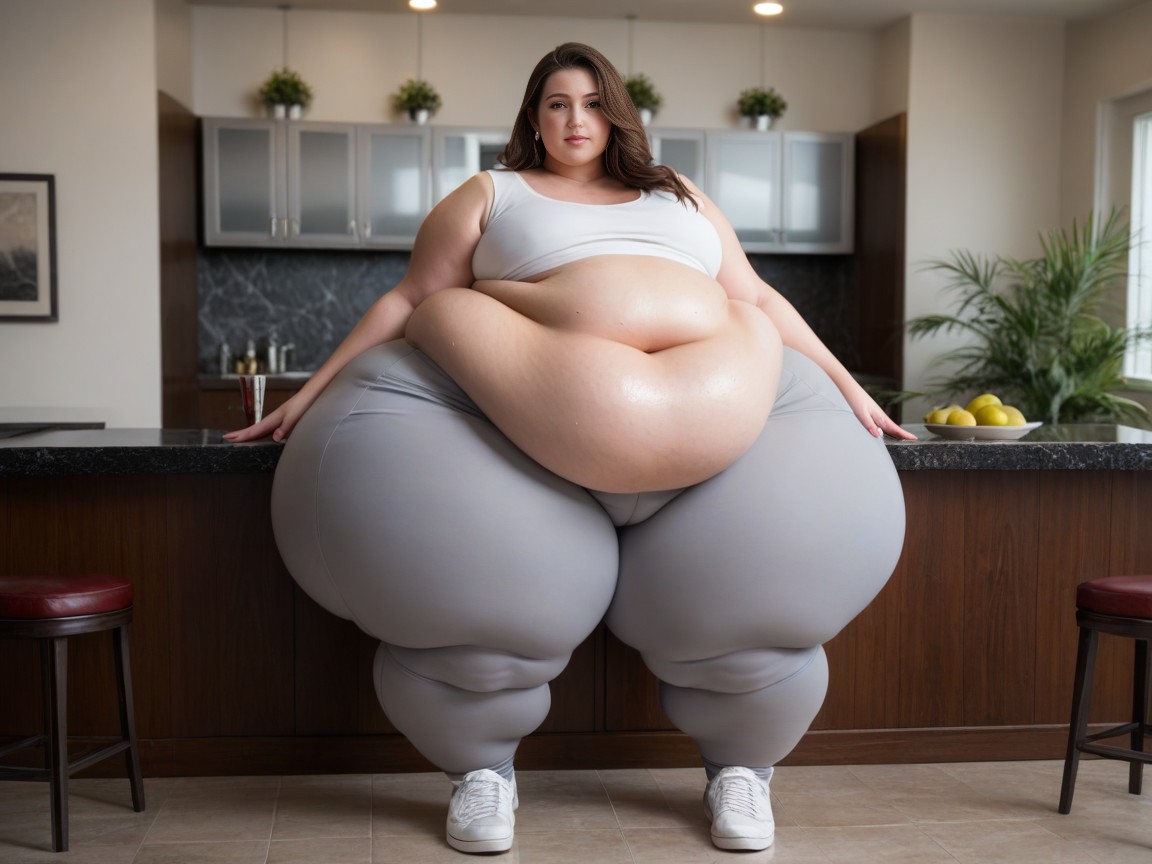 Stomach Bulge, Massive Hips, Hyper Obese AI Porn