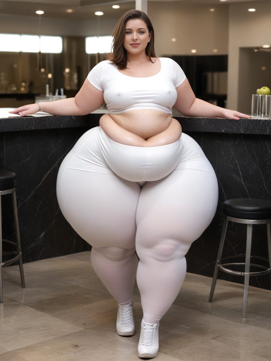 Hyper Massive Hips, Stomach Bulge, Belly Hangs To Floor AI Porn
