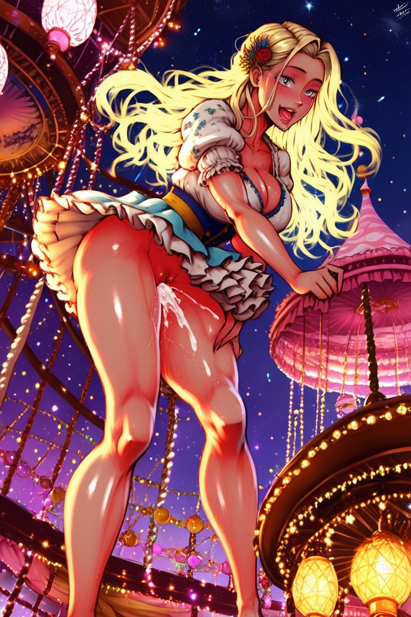 18+, Side View, Carousel Seats Are Plastic AI Porn