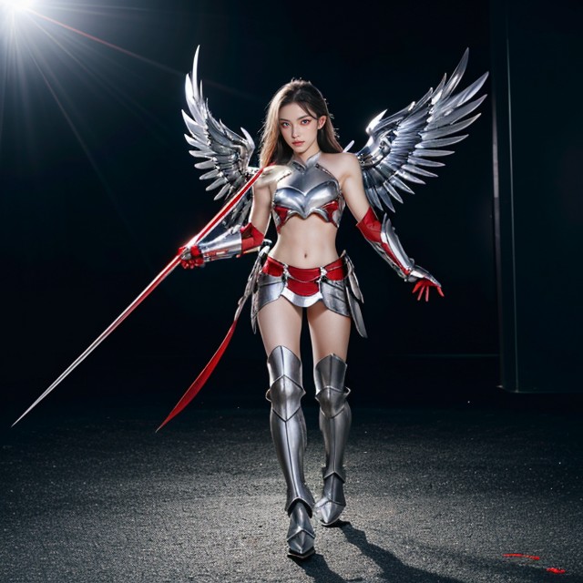 Silver Armor, Red Eyes, Silver Armor Porno IA Asiatique