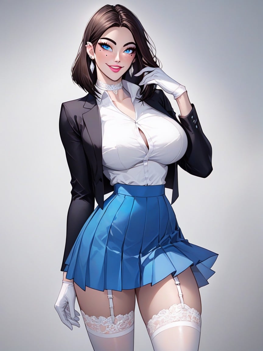 Long Eyelashes, Tight Waist, Perfect Breast Hentai AI Porn