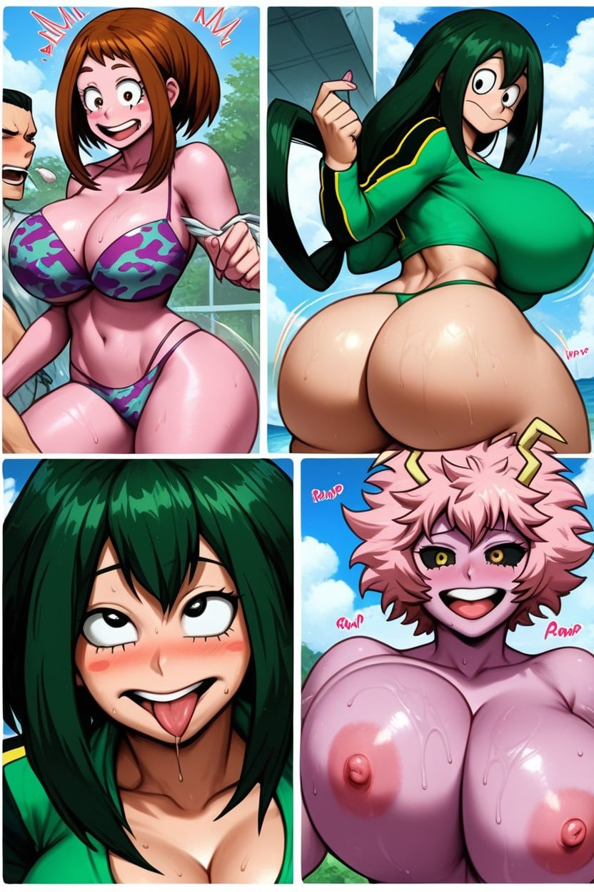 Big Ass, Tsuyu Asui Become Giant, Bimbofication Hentai AI Porn
