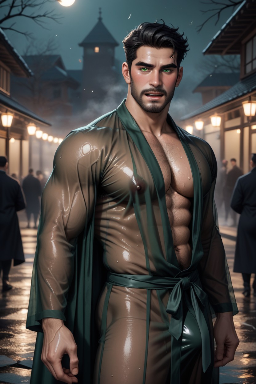 Soft Light, Correct Anatomy, Dark AI Gay Porn