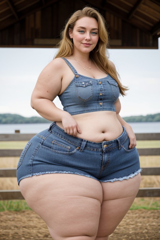 Gigantic Thighs, Chubby, Huge Ass AI Porn