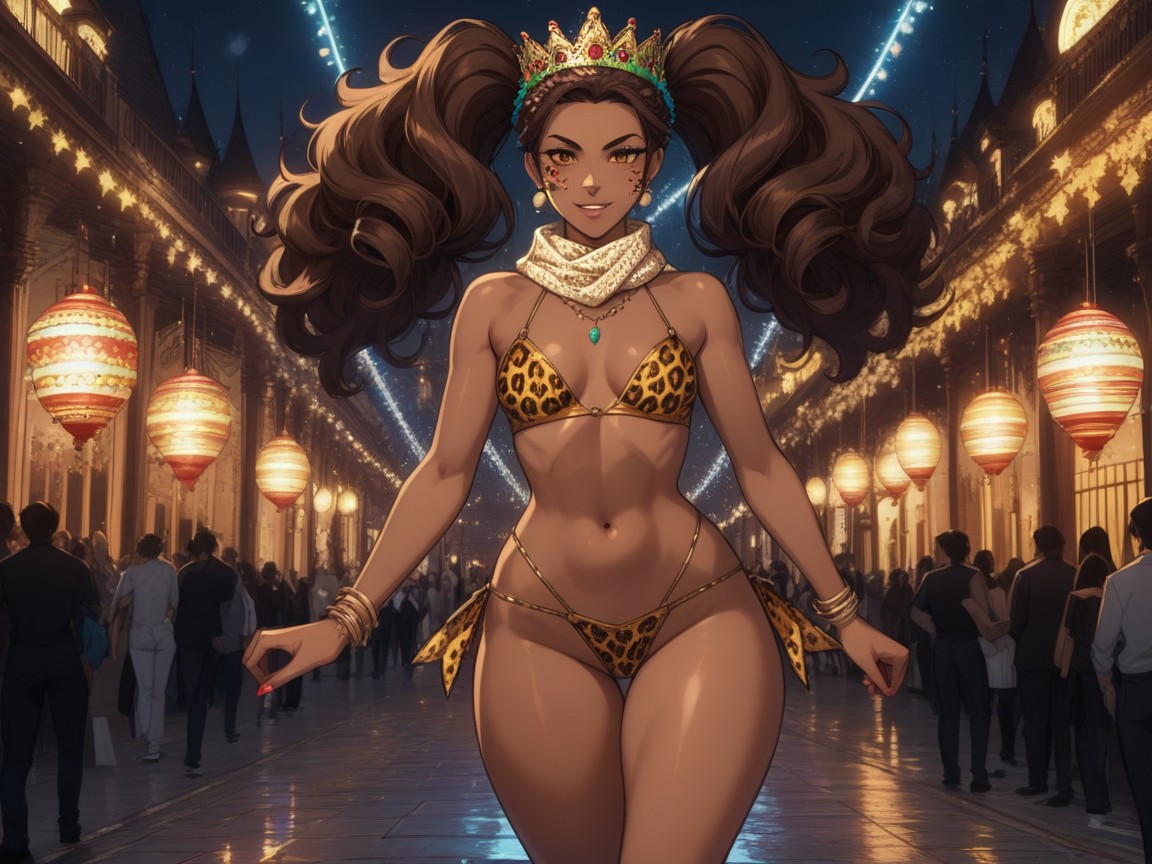 Faiblement Éclairé, Sloped Shoulders, Brunette Porno IA Latina