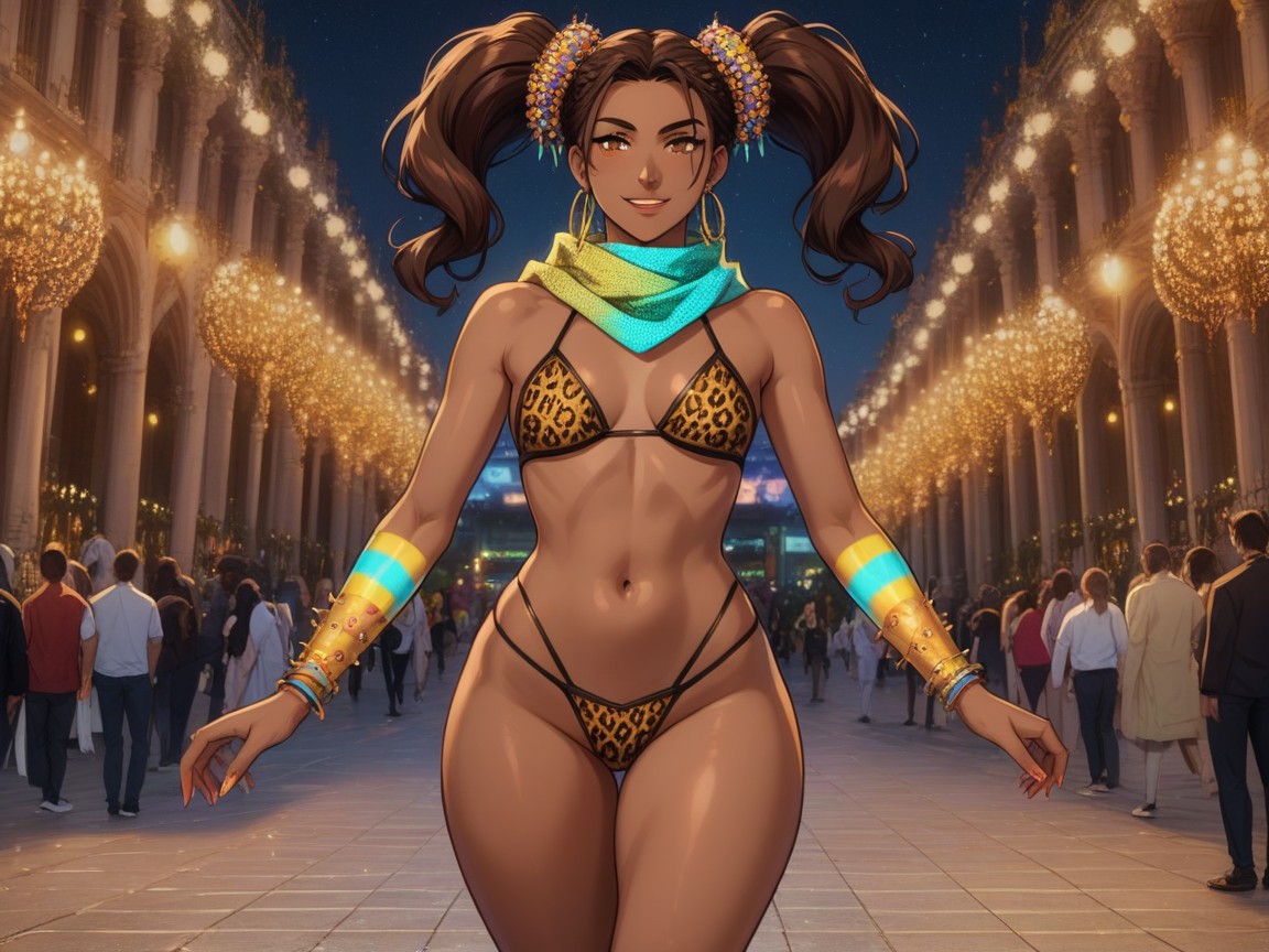 Brown Eyes, Vibrant Saturated Colors, Rounded Ass Latina AI Porn