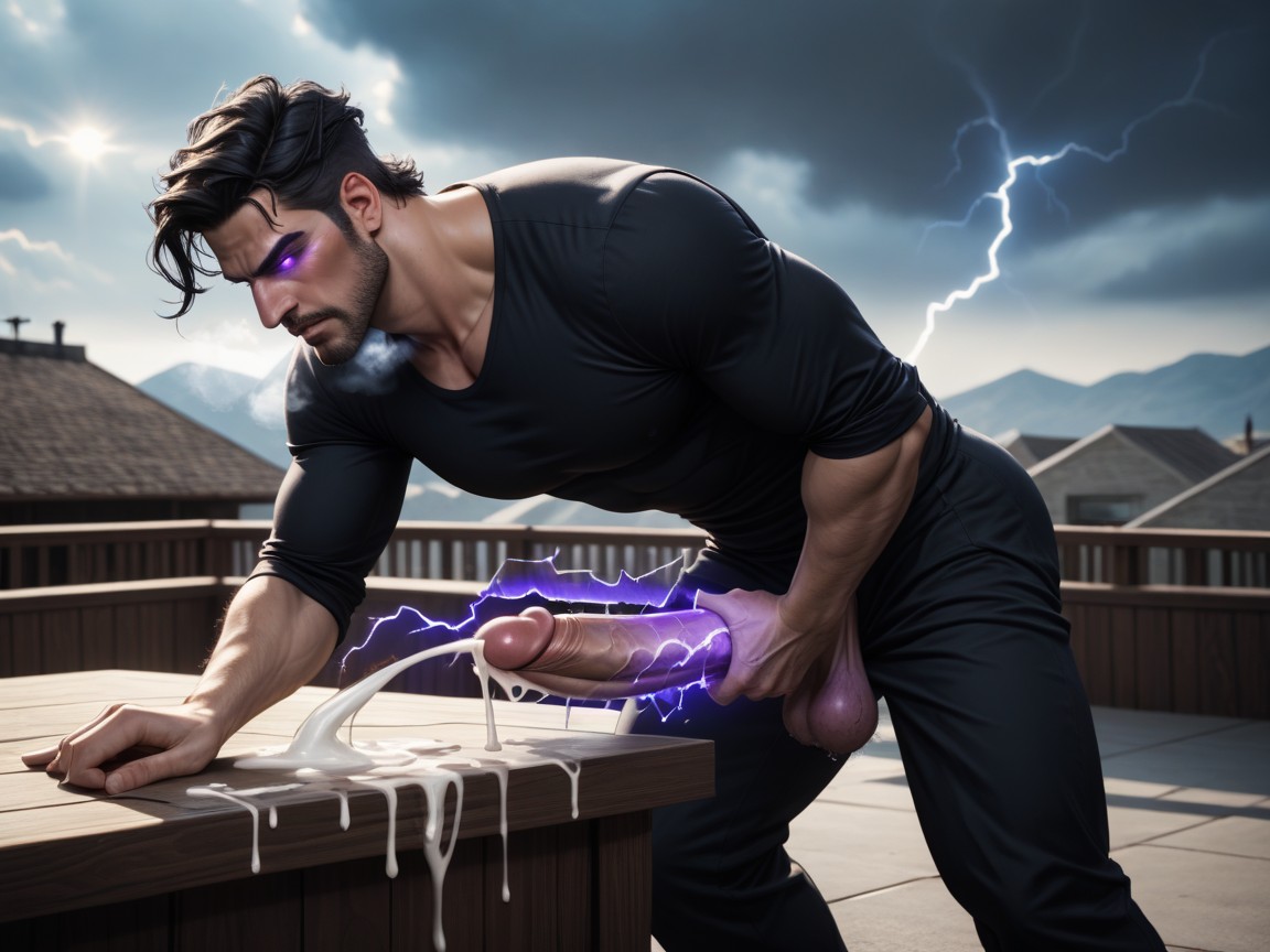 Bbc, And The Rugged Latino God Of Wind Telepathically Fucking You Deeper And Deeper, Purple Balls AI Gay Porn