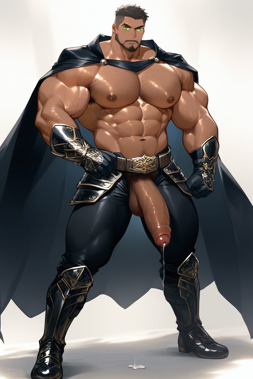 Penis Standing Up Straight, Showing Penis Through Fly, Handsome Manly Face AI Gay Porn