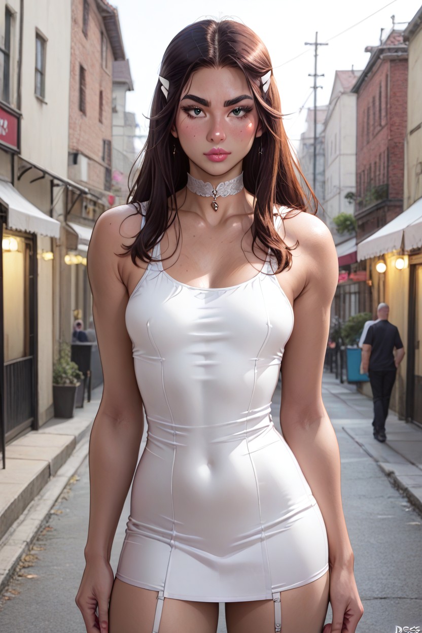 Sucked In Stomach, Detailed Face, Dross Art Style AI Porn