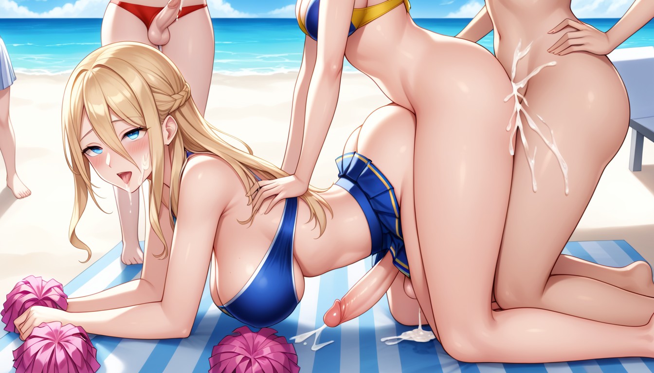 Waist Shot, Large Ass, Blonde Hair Shemale AI Porn