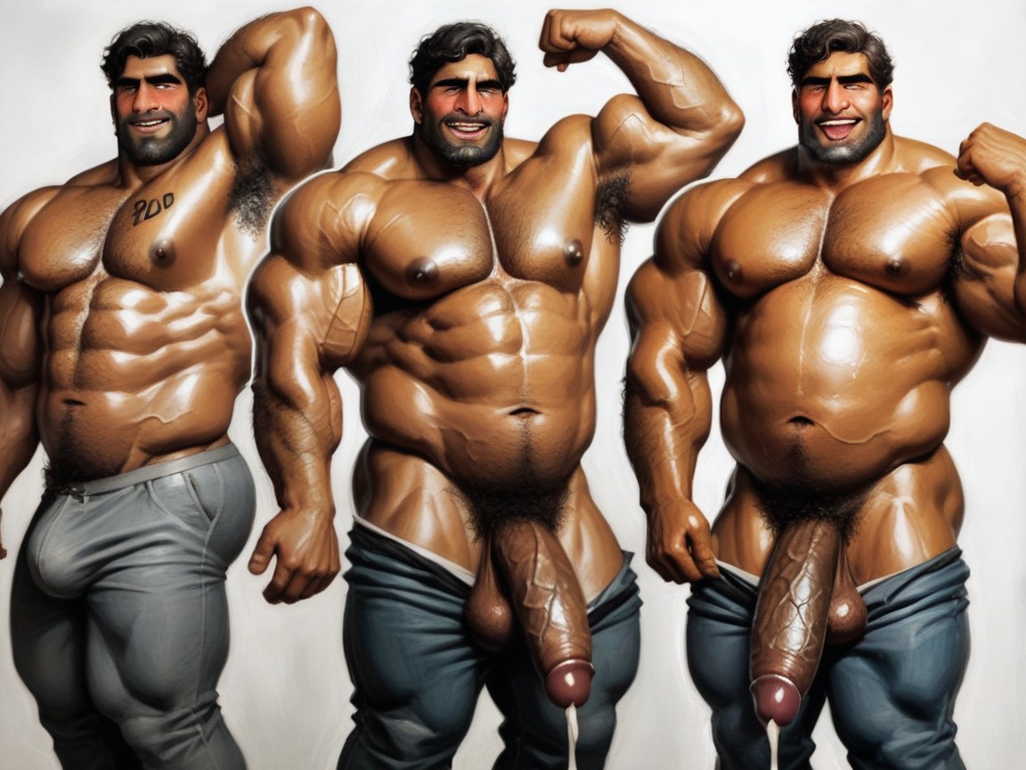 Muscle Growth, Ahegao, Legs Spread Apart AI Gay Porn