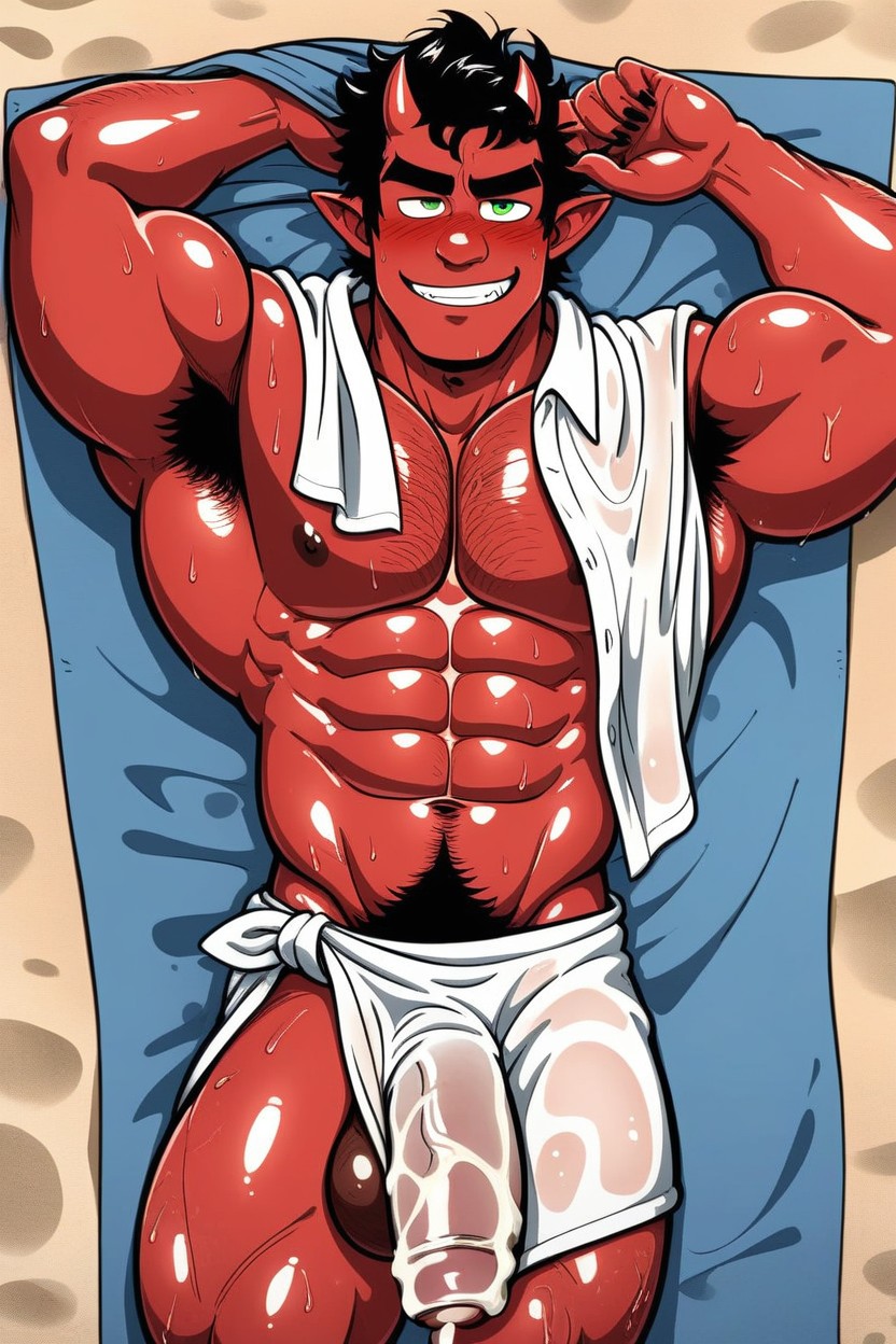 Big Bro, Pubic Hair, Drying Up AI Gay Porn