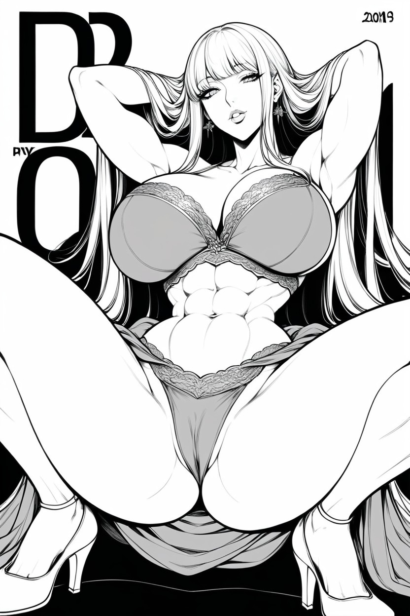 White Lips, Elegant, White Hair Hentai AI Porn