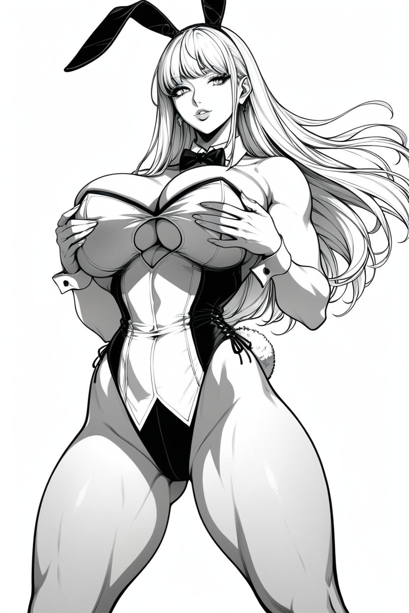 Cleavage, Large Ass, Standing Hentai AI Porn