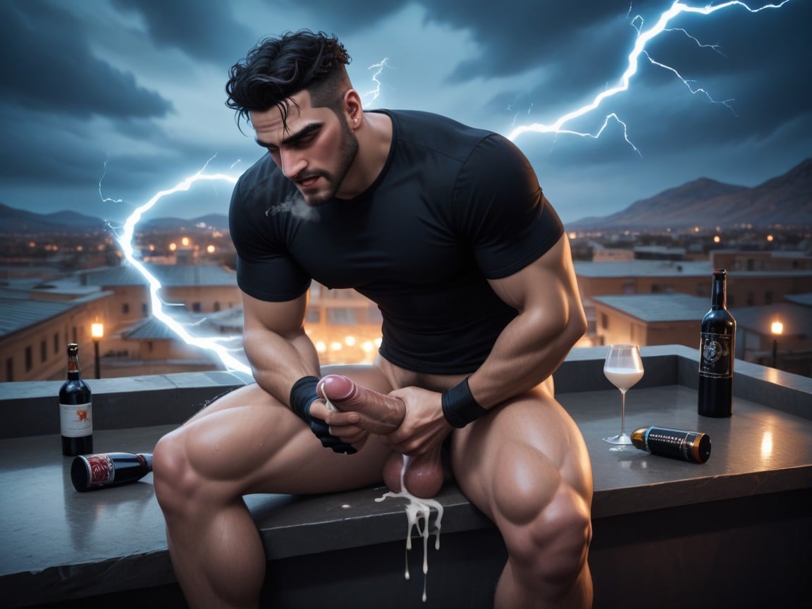 Horny, Electric Penis, Black Balls Porno gay IA