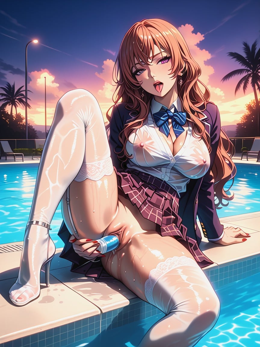 Ultra Detailed Face, Oiled Skin, Modern Cityscape Hentai AI Porn