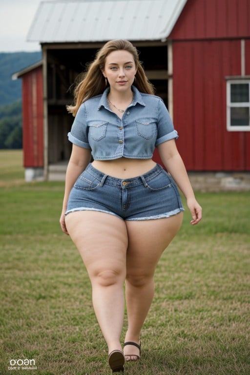 Bottom Heavy, Fat, Massive Hips AI Porn
