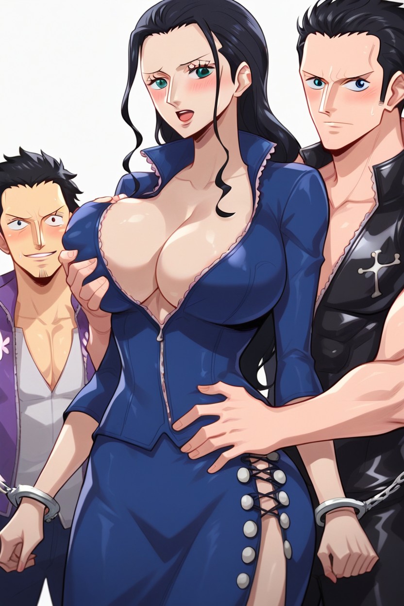 Man Is Taller Than Nico Robin, Robin Getting Groped By A Man, Robin Moans Hentai IA