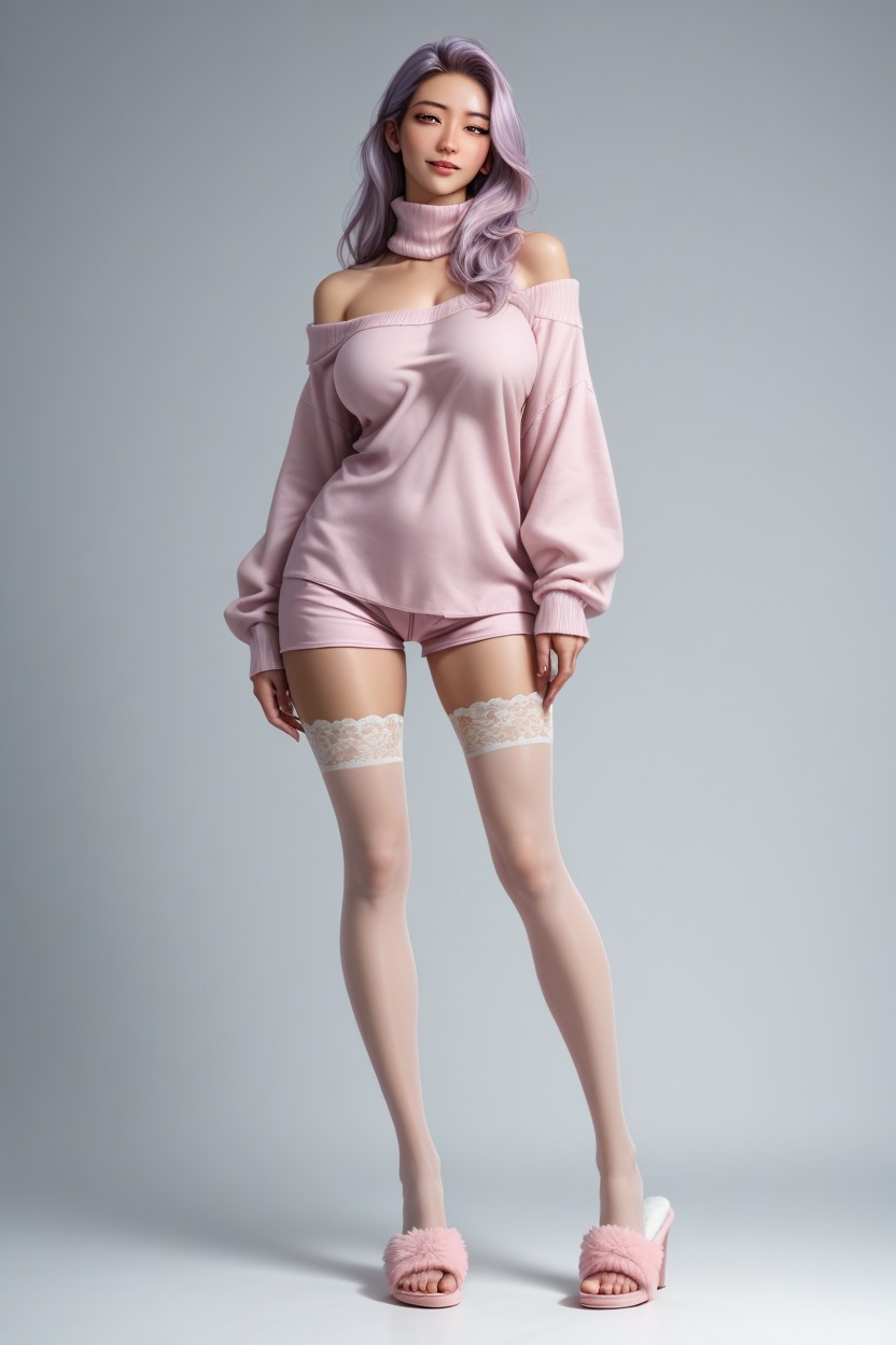 Voluptuous, 18+, Long Legs AI Porn