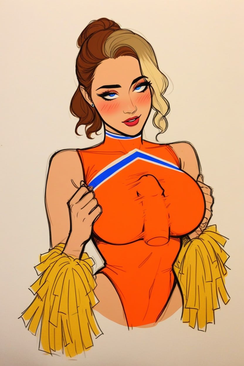 Seductive Pose, Skirt, Leotard Hentai AI Porn