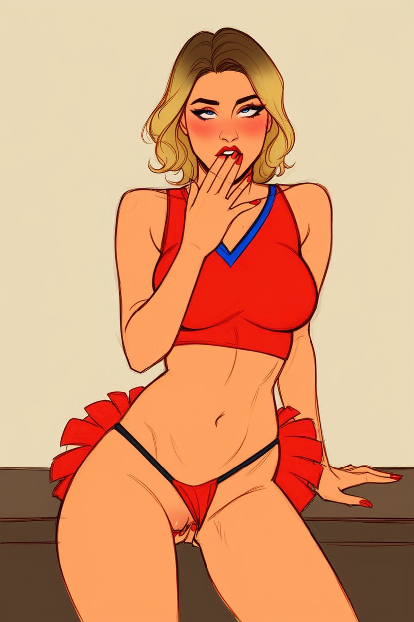 Masturbación Femenina, Tanga, Exposing Skimpy Hentai IA