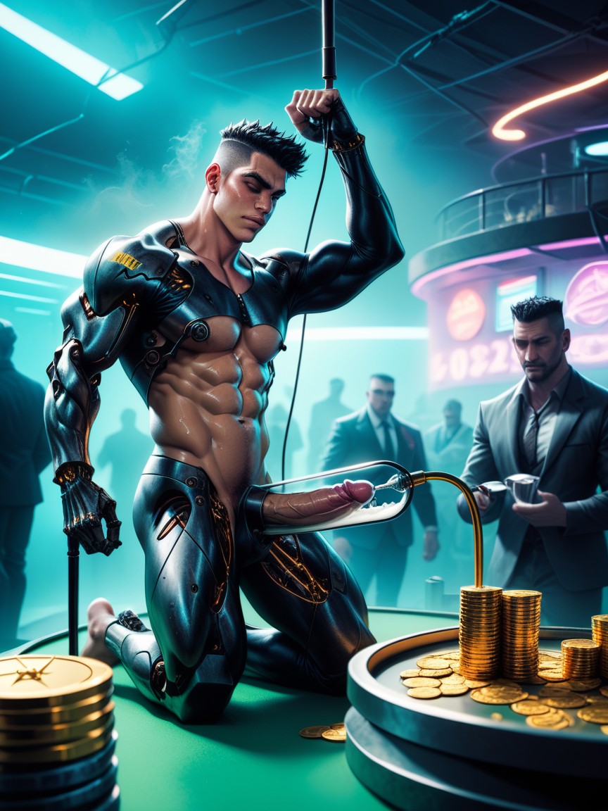 Hyper Long Body, Barcode Tattoo, Pipes AI Gay Porn
