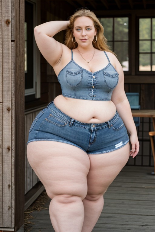 Visible Inner Thigh, Massive Hips, 하이퍼 하체 무거운 AI 야짤