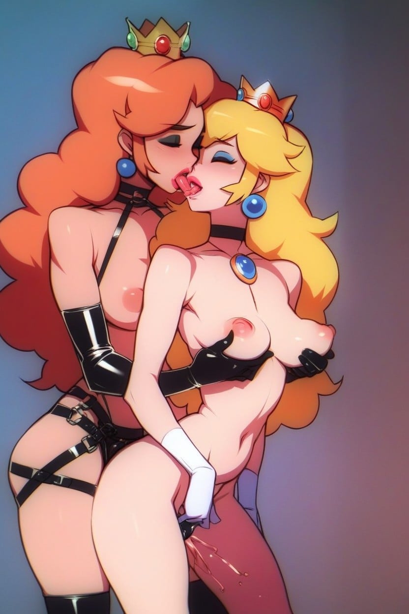 From Behind, 18+, Lesbian Strap-on Hentai AI Porn